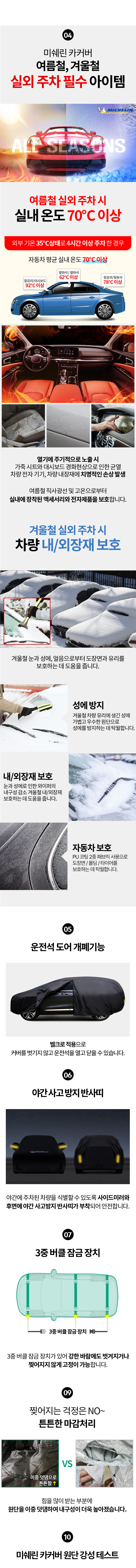 미쉐린 블랙 자동차 커버03